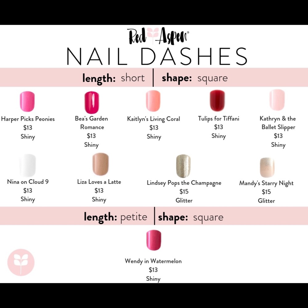 Red Aspen Nail Dashes!